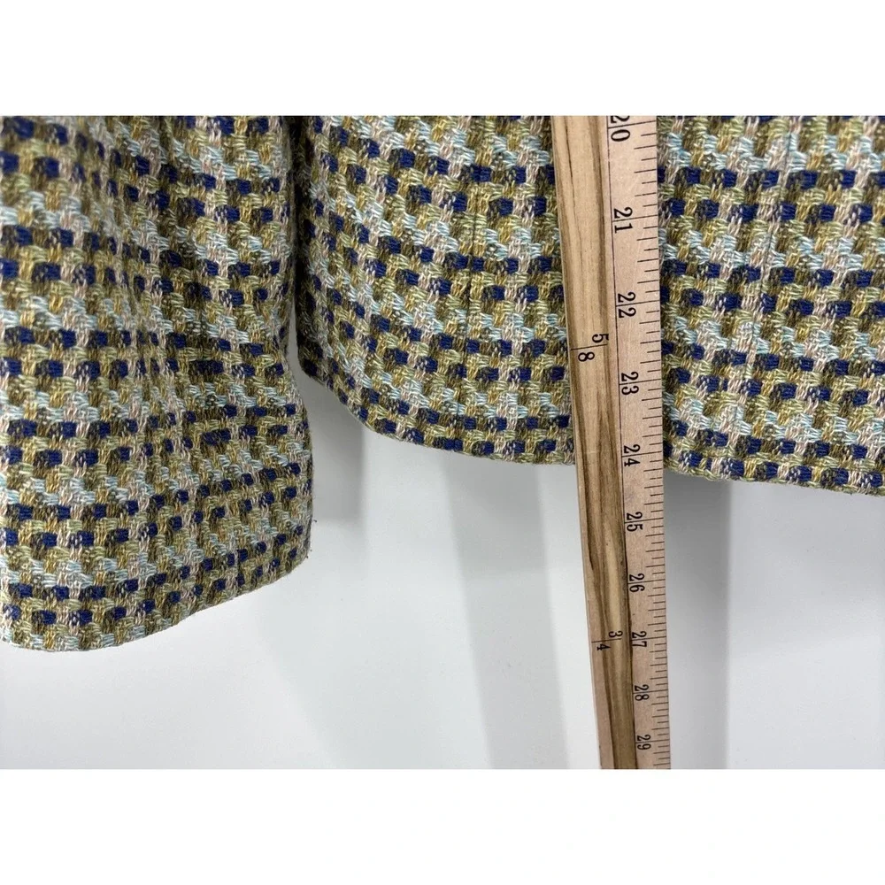 Talbots Wool Blazer Vintage Green Tweed Womens Size 10 Vintage Coquette USA - Picture 7 of 12